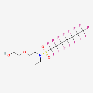 molecular formula C13H14F15NO4S B14476998 N-ethyl-1,1,2,2,3,3,4,4,5,5,6,6,7,7,7-pentadecafluoro-N-[2-(2-hydroxyethoxy)ethyl]heptane-1-sulfonamide CAS No. 68298-81-7