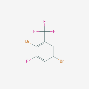 molecular formula C7H2Br2F4 B1447704 2,5-Dibromo-3-fluorobenzotrifluoride CAS No. 1803777-21-0