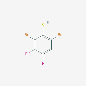 molecular formula C6H2Br2F2S B1447707 2,6-Dibromo-3,4-difluorothiophenol CAS No. 1806351-34-7