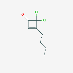 molecular formula C8H10Cl2O B14477110 3-Butyl-4,4-dichlorocyclobut-2-en-1-one CAS No. 72284-70-9