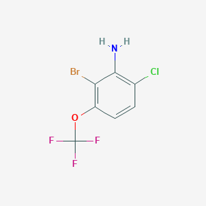 molecular formula C7H4BrClF3NO B1447713 2-Bromo-6-chloro-3-(trifluoromethoxy)aniline CAS No. 1805185-74-3