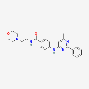 Benzamide, 4-((6-methyl-2-phenyl-4-pyrimidinyl)amino)-N-(2-(4-morpholinyl)ethyl)-