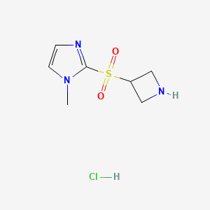molecular formula C7H12ClN3O2S B1447715 2-(氮杂环丁-3-磺酰)-1-甲基-1H-咪唑盐酸盐 CAS No. 1823895-21-1