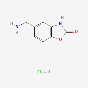 molecular formula C8H9ClN2O2 B1447716 5-Aminomethyl-3H-benzooxazol-2-one hydrochloride CAS No. 903556-85-4
