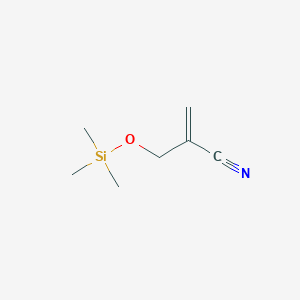 molecular formula C7H13NOSi B14477179 2-{[(Trimethylsilyl)oxy]methyl}prop-2-enenitrile CAS No. 65653-75-0