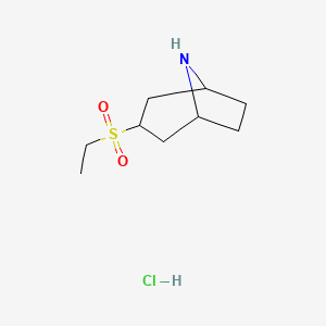molecular formula C9H18ClNO2S B1447718 3-(Ethanesulfonyl)-8-azabicyclo[3.2.1]octane hydrochloride CAS No. 1823895-25-5
