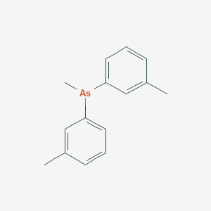 Methylbis(3-methylphenyl)arsane