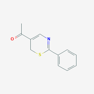 molecular formula C12H11NOS B14477218 1-(2-Phenyl-6H-1,3-thiazin-5-yl)ethan-1-one CAS No. 72856-35-0