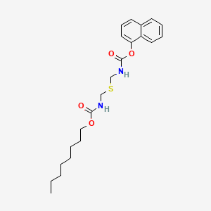 Carbamic acid, thiobis(N-methyl-, naphthyl octyl ester