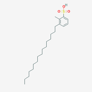 molecular formula C23H40O3S B14477233 3-Hexadecyl-2-methylbenzene-1-sulfonic acid CAS No. 66574-00-3