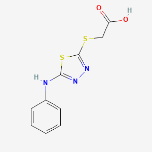 [(5-Anilino-1,3,4-thiadiazol-2-yl)sulfanyl]acetic acid