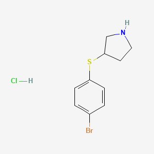 molecular formula C10H13BrClNS B1447725 3-[(4-溴苯基)硫烷基]吡咯烷盐酸盐 CAS No. 1864052-09-4