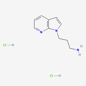 molecular formula C10H15Cl2N3 B1447734 [3-(1H-吡咯并[2,3-b]吡啶-1-基)丙基]胺二盐酸盐 CAS No. 1881331-98-1
