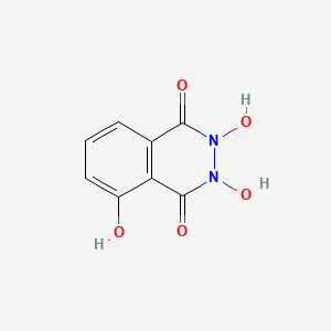 molecular formula C8H6N2O5 B14477401 2,3,5-Trihydroxy-2,3-dihydrophthalazine-1,4-dione CAS No. 65597-30-0