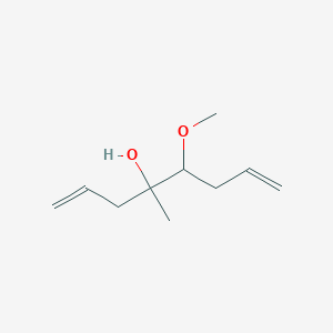 molecular formula C10H18O2 B14477438 5-Methoxy-4-methylocta-1,7-dien-4-OL CAS No. 67694-61-5