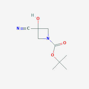 molecular formula C9H14N2O3 B1447746 Tert-butyl 3-cyano-3-hydroxyazetidine-1-carboxylate CAS No. 1493737-08-8