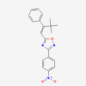 5-(3,3-Dimethyl-2-phenylbut-1-en-1-yl)-3-(4-nitrophenyl)-1,2,4-oxadiazole