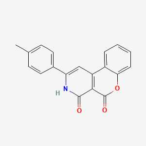 molecular formula C19H13NO3 B14477558 2-(4-methylphenyl)-3H-chromeno[3,4-c]pyridine-4,5-dione CAS No. 66097-64-1