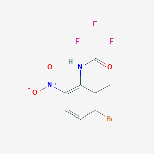 molecular formula C9H6BrF3N2O3 B1447757 N-(3-溴-2-甲基-6-硝基苯基)-2,2,2-三氟乙酰胺 CAS No. 1325729-87-0