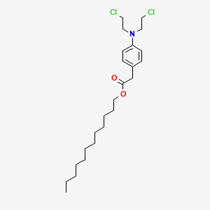 Acetic acid, 2-(N,N-bis(2-chloroethyl)aminophenyl)-, dodecyl ester