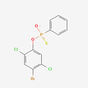 molecular formula C12H7BrCl2O2PS- B14477664 O-(4-Bromo-2,5-dichlorophenyl) phenylphosphonothioate CAS No. 66113-72-2