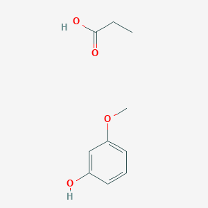 molecular formula C10H14O4 B14477698 Propanoic acid--3-methoxyphenol (1/1) CAS No. 67001-64-3