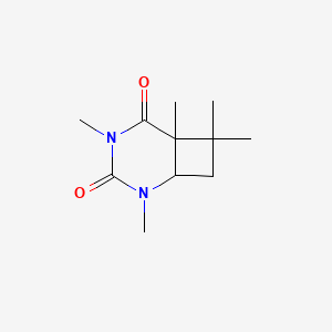 molecular formula C11H18N2O2 B14477714 2,4,6,7,7-Pentamethyl-2,4-diazabicyclo[4.2.0]octane-3,5-dione CAS No. 65840-21-3