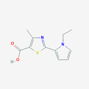 B1447773 2-(1-ethyl-1H-pyrrol-2-yl)-4-methylthiazole-5-carboxylic acid CAS No. 1546225-80-2