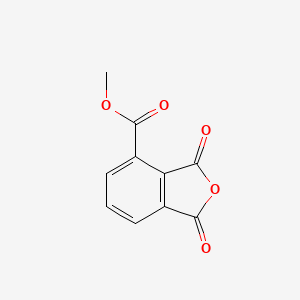 molecular formula C10H6O5 B14477731 4-Isobenzofurancarboxylic acid, 1,3-dihydro-1,3-dioxo-, methyl ester CAS No. 65399-04-4