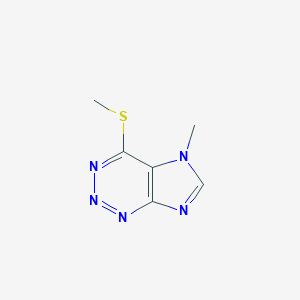 molecular formula C6H7N5S B14477733 5-Methyl-4-(methylsulfanyl)-5H-imidazo[4,5-d][1,2,3]triazine CAS No. 69093-64-7