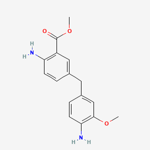 Benzoic acid, 2-amino-5-((4-amino-3-methoxyphenyl)methyl)-, methyl ester