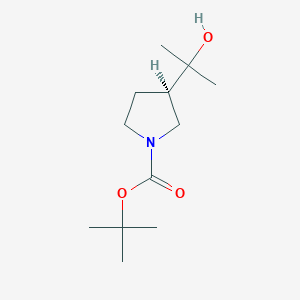 molecular formula C12H23NO3 B1447776 叔丁基 (3R)-3-(2-羟基丙烷-2-基)吡咯烷-1-羧酸酯 CAS No. 1788044-09-6