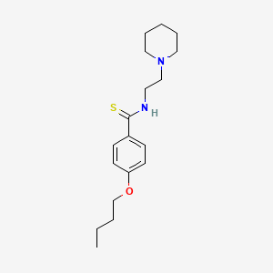 Benzamide, p-butoxy-N-(2-piperidinoethyl)thio-