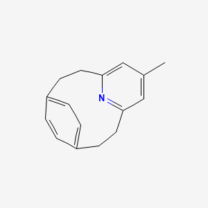 molecular formula C16H17N B14477768 16-Azatricyclo(9.2.2.14,8)hexadeca-4,6,8(16),11,13,14-hexaene,6-methyl- CAS No. 70389-16-1