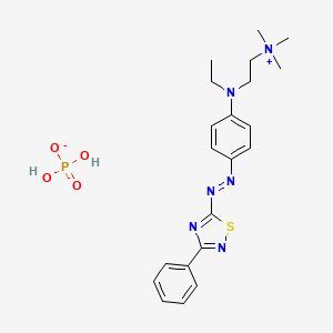 dihydrogen phosphate;2-[N-ethyl-4-[(3-phenyl-1,2,4-thiadiazol-5-yl)diazenyl]anilino]ethyl-trimethylazanium