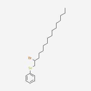 molecular formula C22H37BrSe B14477794 [(2-Bromohexadecyl)selanyl]benzene CAS No. 66221-86-1