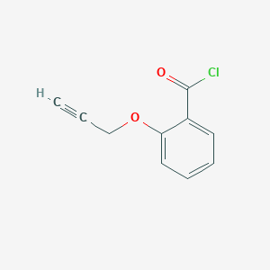 molecular formula C10H7ClO2 B14477797 Benzoyl chloride, 2-(2-propynyloxy)- CAS No. 65211-53-2