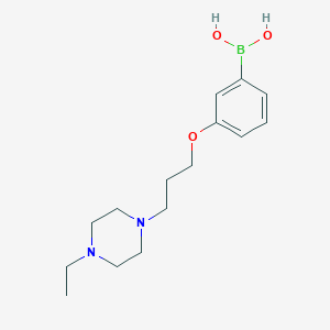 molecular formula C15H25BN2O3 B1447780 (3-(3-(4-乙基哌嗪-1-基)丙氧基)苯基)硼酸 CAS No. 1704063-57-9
