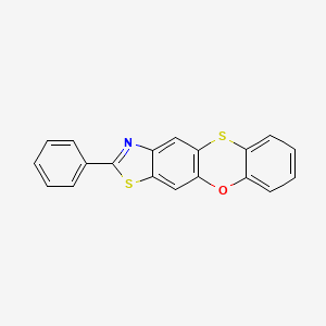 molecular formula C19H11NOS2 B14477829 2-Phenylphenoxathiino[2,3-D][1,3]thiazole CAS No. 65772-63-6