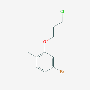 molecular formula C10H12BrClO B1447783 4-溴-2-(3-氯丙氧基)-1-甲基苯 CAS No. 1702515-74-9