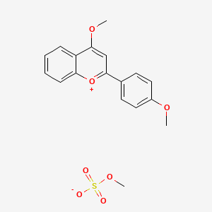 4-Methoxy-2-(4-methoxyphenyl)-1-benzopyrylium methyl sulphate