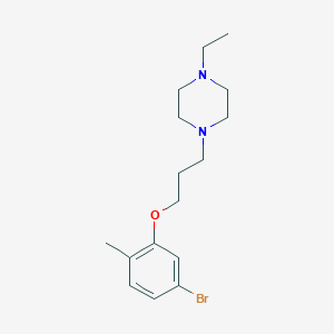 molecular formula C16H25BrN2O B1447784 1-(3-(5-溴-2-甲基苯氧基)丙基)-4-乙基哌嗪 CAS No. 1704065-43-9