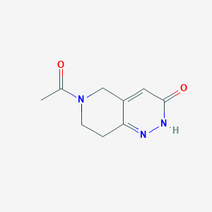 molecular formula C9H11N3O2 B1447788 6-acetyl-5,6,7,8-tetrahydropyrido[4,3-c]pyridazin-3(2H)-one CAS No. 1071629-82-7