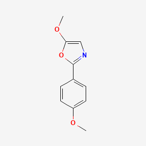 molecular formula C11H11NO3 B14477892 Oxazole, 5-methoxy-2-(4-methoxyphenyl)- CAS No. 67567-57-1