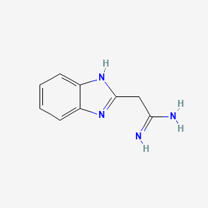 molecular formula C9H10N4 B14477937 (1H-Benzimidazol-2-yl)ethanimidamide CAS No. 69006-97-9