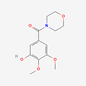 molecular formula C13H17NO5 B14477955 Morpholine, 4-(3,4-dimethoxy-5-hydroxybenzoyl)- CAS No. 65133-72-4