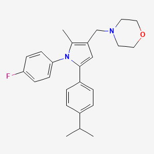 B1447796 4-[[1-(4-Fluorophenyl)-5-(4-isopropylphenyl)-2-methyl-pyrrol-3-yl]methyl]morpholine CAS No. 1493762-74-5