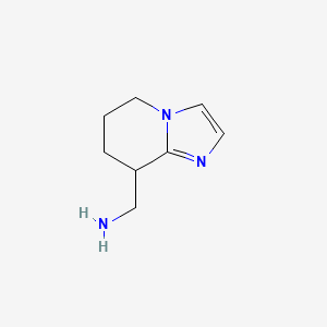 molecular formula C8H13N3 B1447798 5H,6H,7H,8H-咪唑并[1,2-a]吡啶-8-基甲胺 CAS No. 185796-74-1
