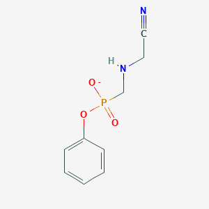 molecular formula C9H10N2O3P- B14477985 Phenyl {[(cyanomethyl)amino]methyl}phosphonate CAS No. 65973-68-4