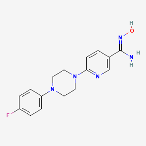 molecular formula C16H18FN5O B1447799 6-[4-(4-fluorophenyl)piperazin-1-yl]-N'-hydroxypyridine-3-carboximidamide CAS No. 1375476-92-8